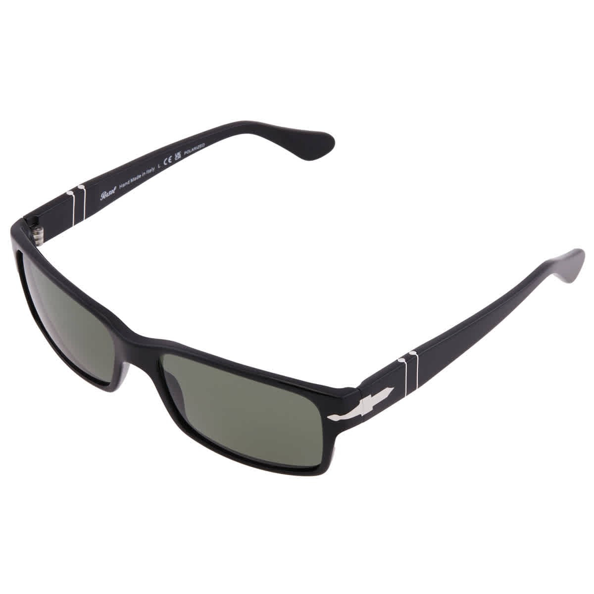 Persol Polarized Green Rectangular Men's Sunglasses PO2803S 95/58 58