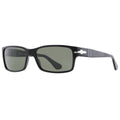 Persol Polarized Green Rectangular Men's Sunglasses PO2803S 95/58 58