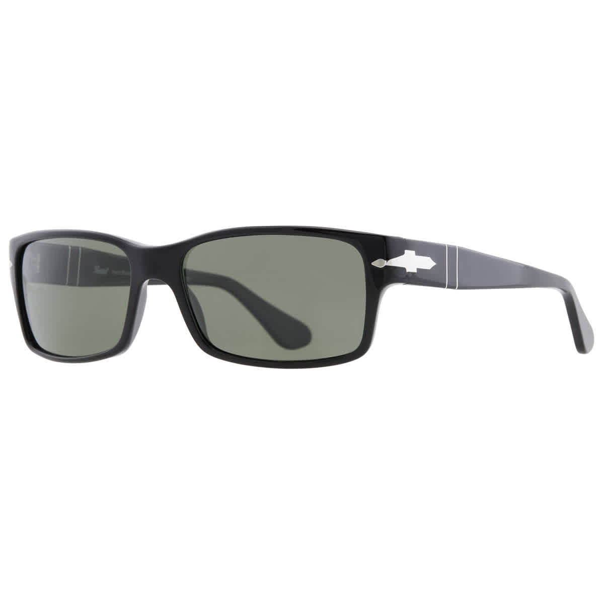 Persol Polarized Green Rectangular Men's Sunglasses PO2803S 95/58 58